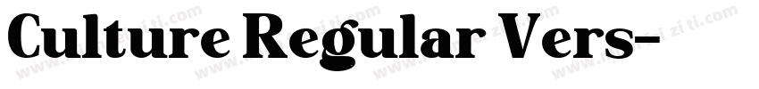 Culture Regular Vers字体转换